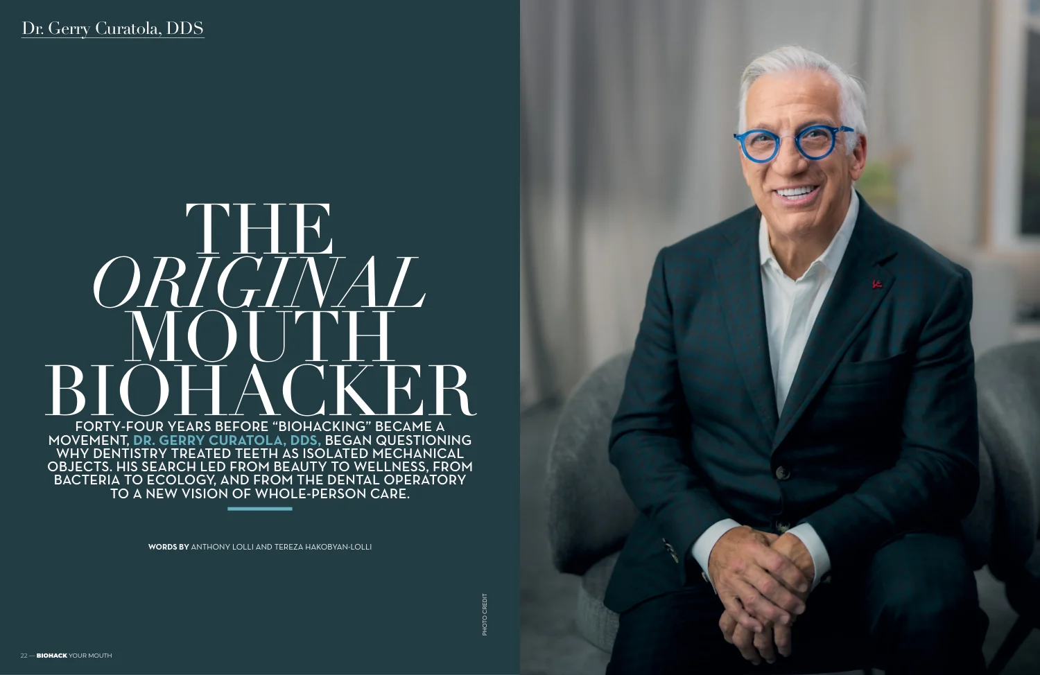 The opening spread of the Dr. Gerry Curatola feature