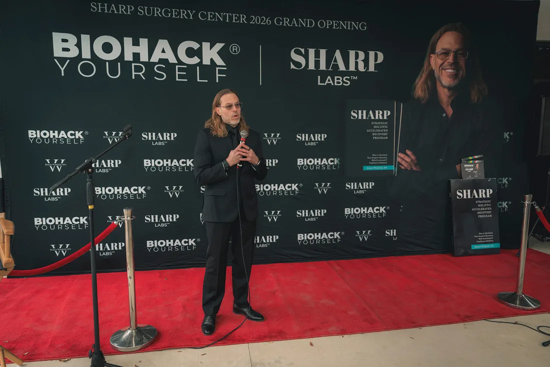 The launch moment at a client event
