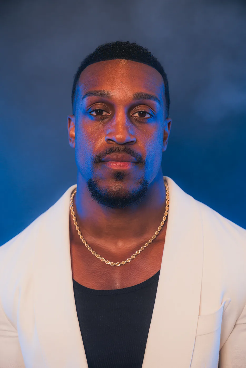 Ashton Hall in the studio during his cover shoot