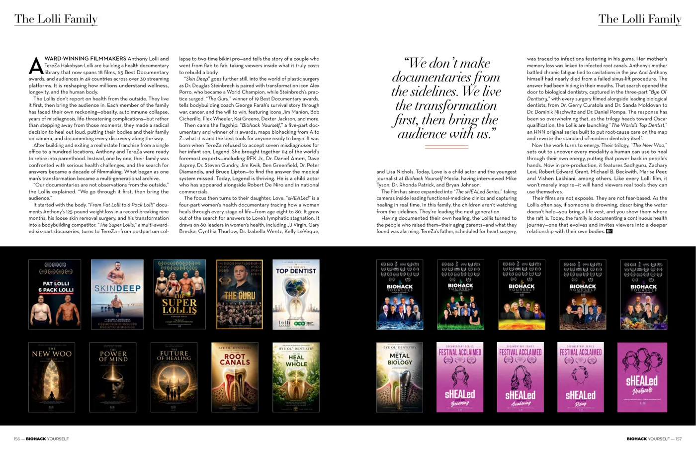 The documentary family spread with the film library